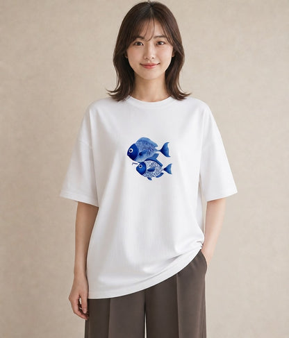 Tシャツ レディース たい焼き 食べ物 フード イラスト ヴィンテージ風 秋コーデ おしゃれギフト 白T