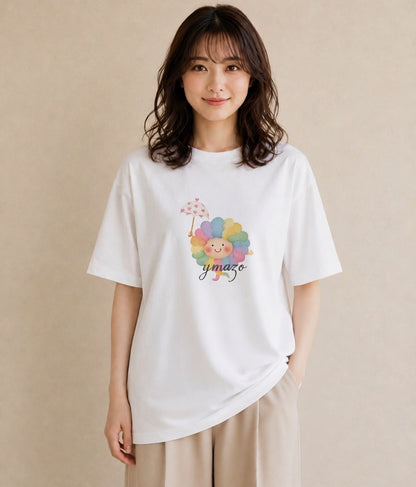 半袖Tシャツ レディース 虹 星空 宇宙 イラスト 淡色 旅行 母娘コーデ 白T