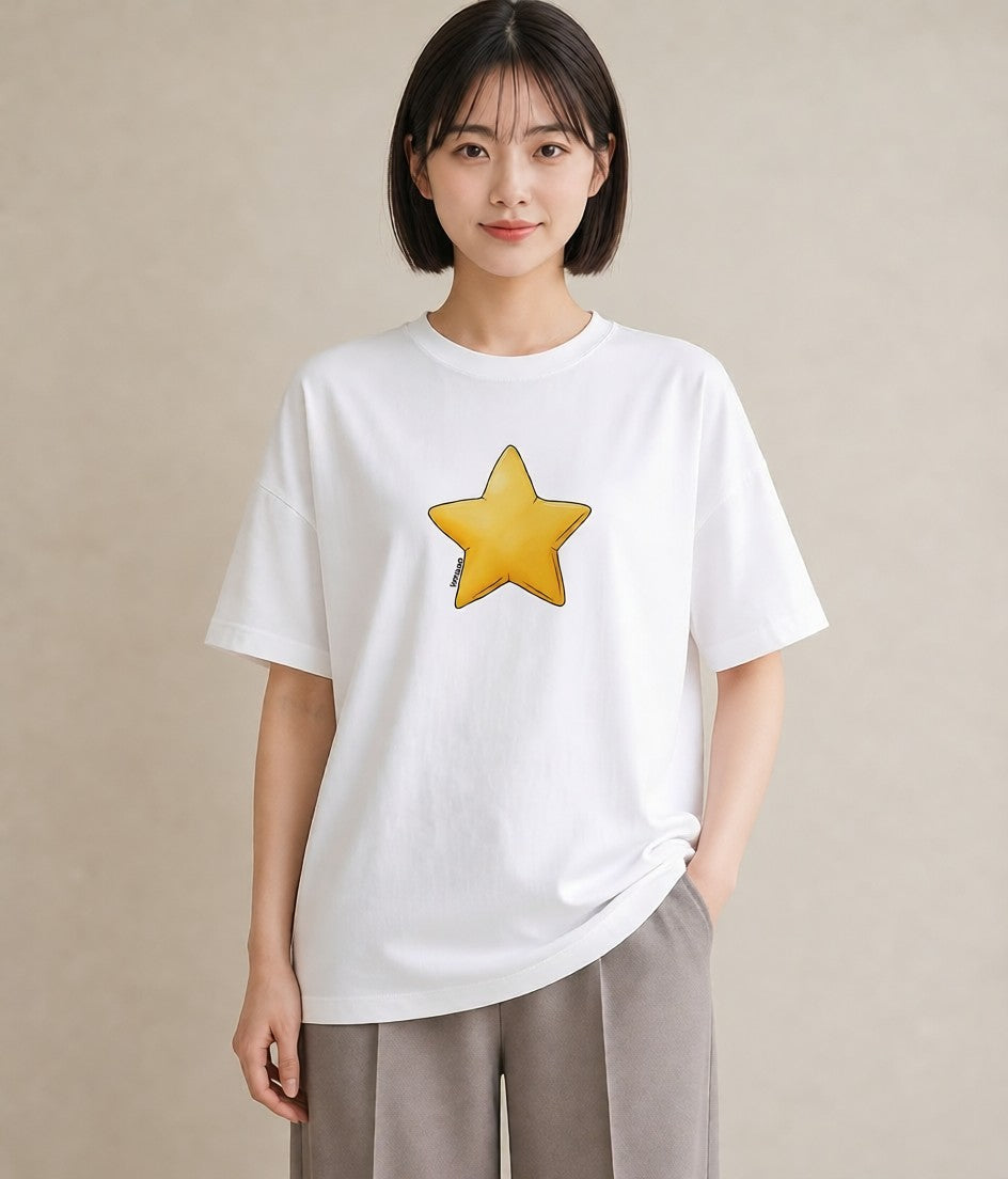 グラフィックTシャツ レディース ヒトデ 海の生き物 海 イラスト 水彩風 20代 カジュアルコーデ 白T