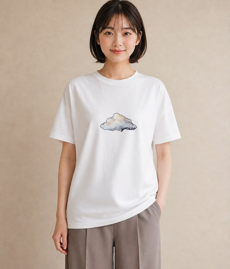 グラフィックTシャツ レディース 窓辺の雨 雨の日 窓 ナチュラル アンティーク イラスト 通学 誕生日プレゼント 白T