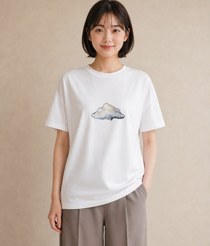 グラフィックTシャツ レディース 窓辺の雨 雨の日 窓 ナチュラル アンティーク イラスト 通学 誕生日プレゼント 白T