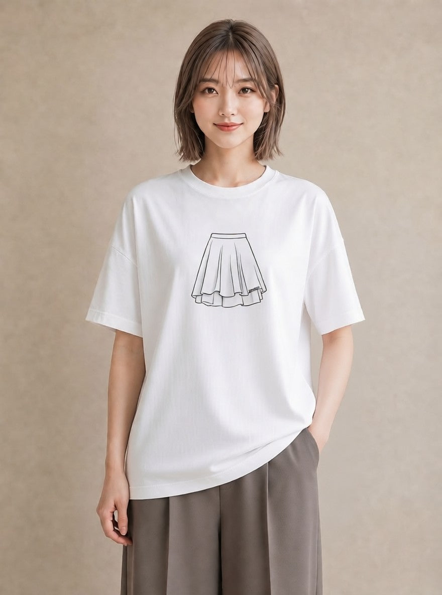 半袖Tシャツ レディース バレエシューズ バレエ トウシューズ ナチュラル アンティーク イラスト 送別ギフト 通勤 白T