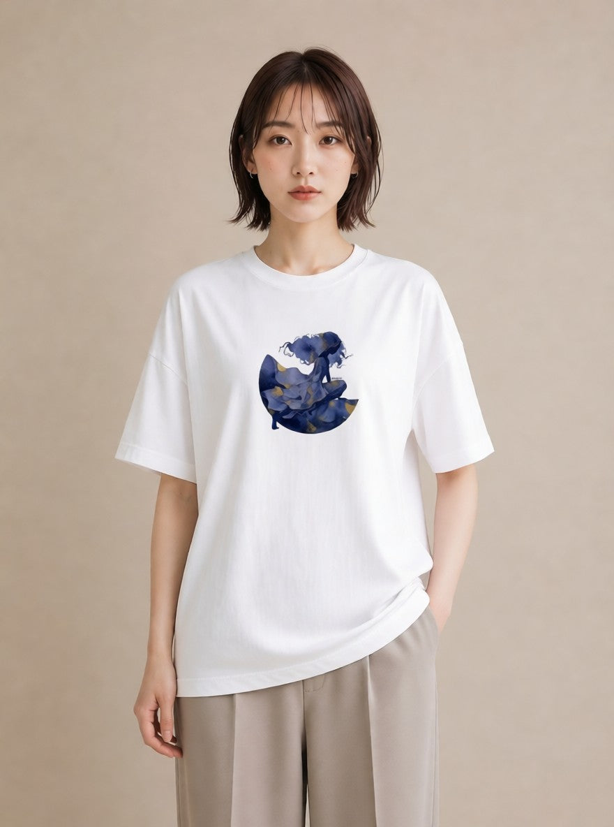デザインTシャツ レディース 蠍座 星空 宇宙 イラスト 普段使い 敬老の日 ホワイトデー 白T