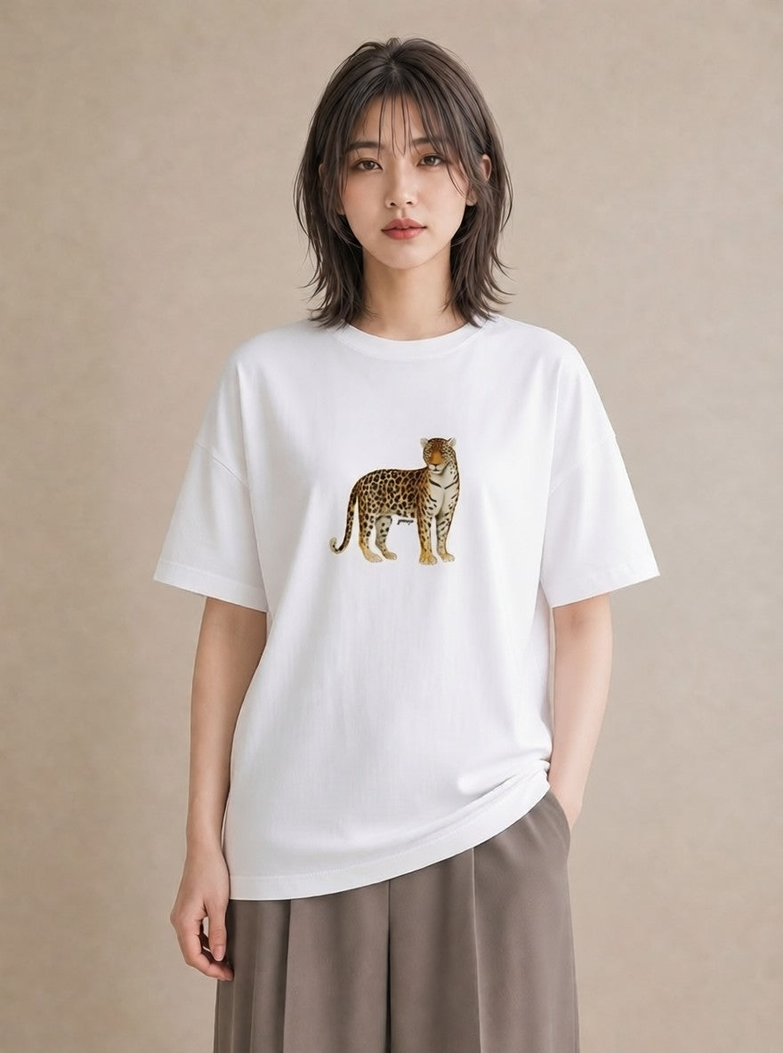 半袖Tシャツ レディース ぶち猫 猫 ねこ イラスト 旅行コーデ 週末コーデ 敬老の日 白T