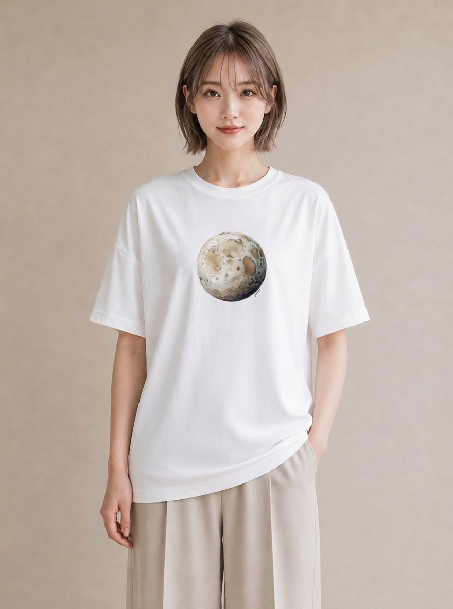 Tシャツ レディース 山羊座 星空 宇宙 イラスト 散歩 お出かけ 白T