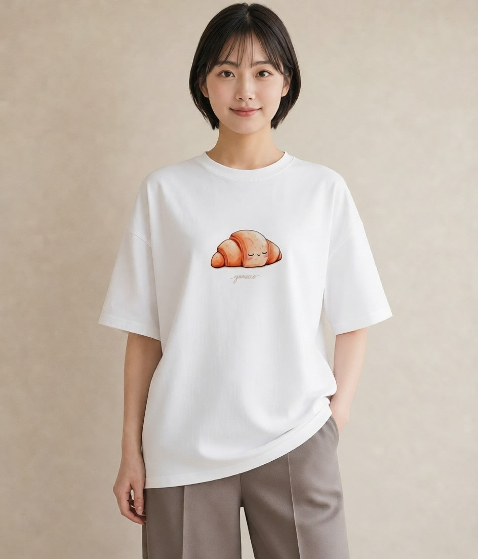 半袖Tシャツ レディース 食パン 食べ物 フード イラスト モード 姉妹 送別ギフト 白T