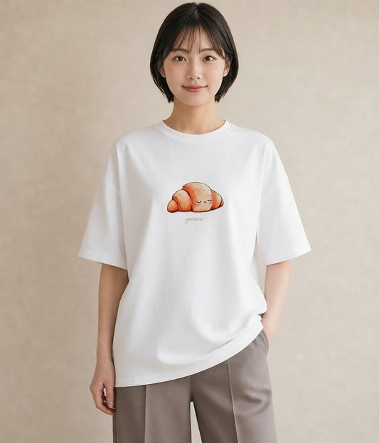 半袖Tシャツ レディース 食パン 食べ物 フード イラスト モード 姉妹 送別ギフト 白T