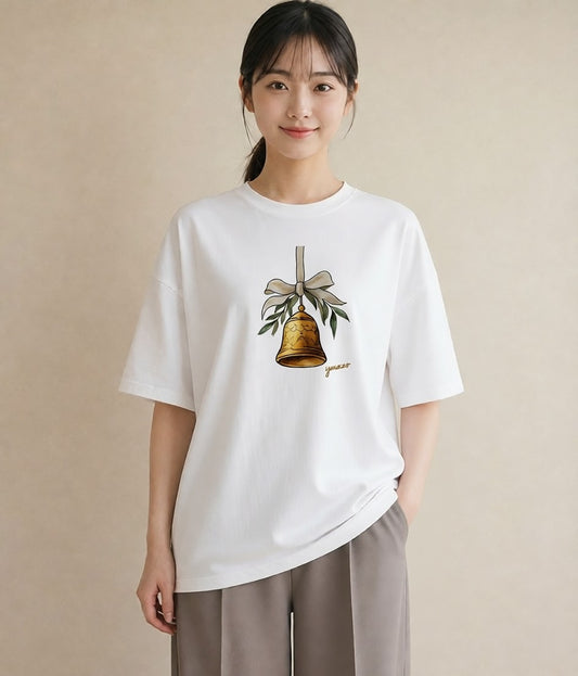 半袖Tシャツ レディース 風鈴 ガラス 夏 ナチュラル アンティーク イラスト 水彩風 敬老の日 ホワイトデー 白T