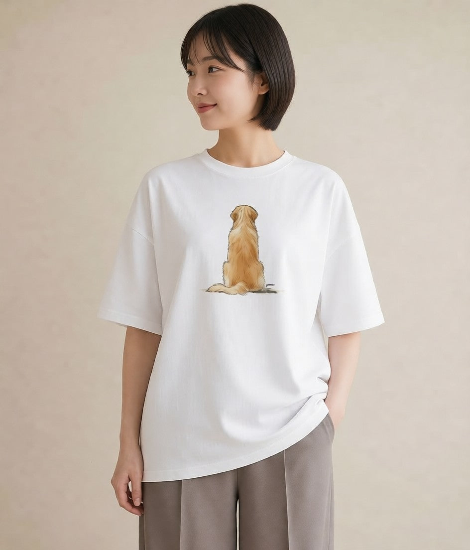 Tシャツ レディース ミックス犬 犬 いぬ イラスト ラフカジュアル クリスマス 旅行 白T