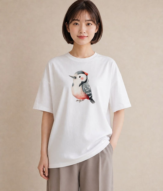 デザインTシャツ レディース オカメインコ ペット 動物 イラスト フェミニン カフェ服 クリスマス 白T