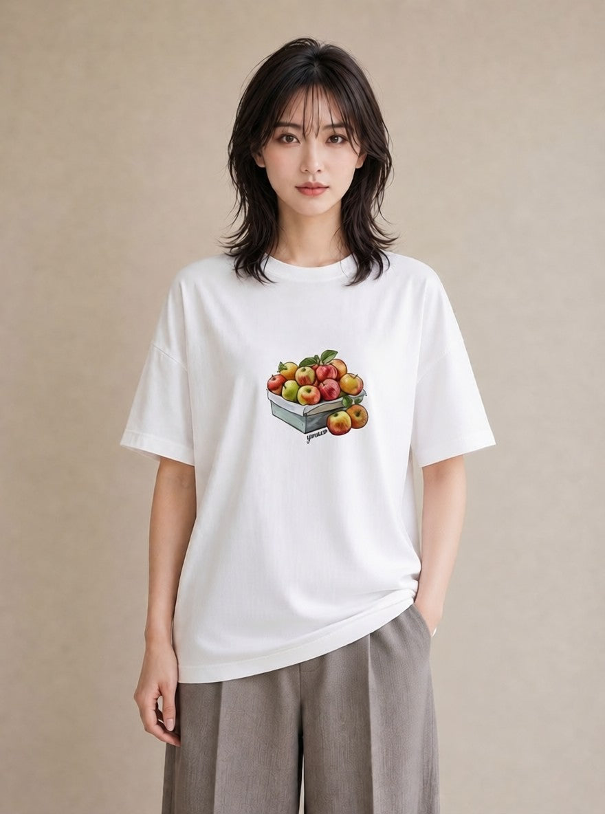 グラフィックTシャツ レディース 実り 植物 ボタニカル イラスト 線画 ホワイトデー 春服 白T