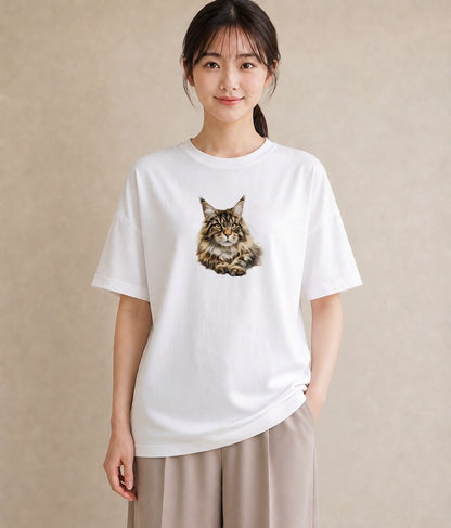 Tシャツ レディース ソマリ 猫 ねこ イラスト きれいめカジュアル 女子会 お揃い 白T
