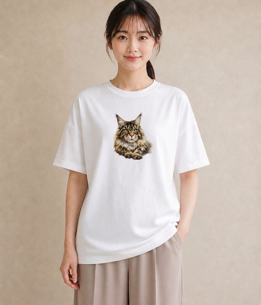 Tシャツ レディース ソマリ 猫 ねこ イラスト きれいめカジュアル 女子会 お揃い 白T