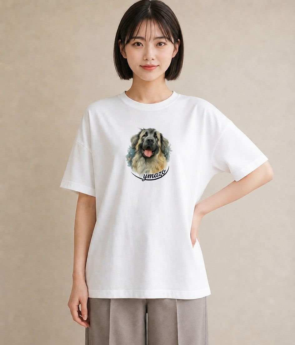 デザインTシャツ レディース 黒柴 犬 いぬ イラスト 韓国風 20代 カジュアルコーデ 白T