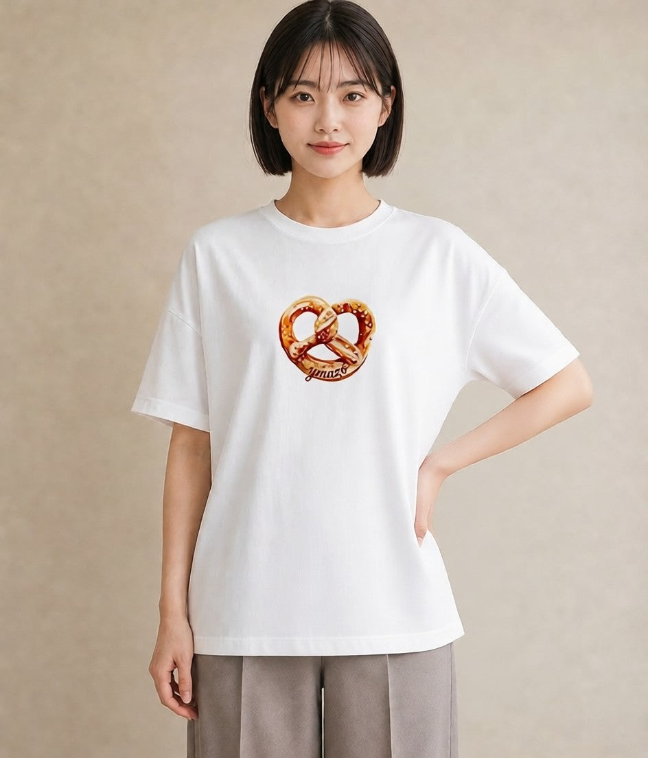 デザインTシャツ レディース ドーナツ 食べ物 フード イラスト ガーリー ミセス 春コーデ 白T