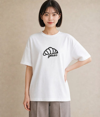 グラフィックTシャツ レディース パン ベーカリー イラスト アート風 クリスマス 旅行 白T