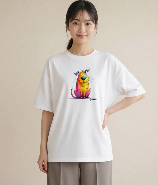 Tシャツ レディース しっぽ 猫 ねこ イラスト ポップ 海 カフェ巡り 白T