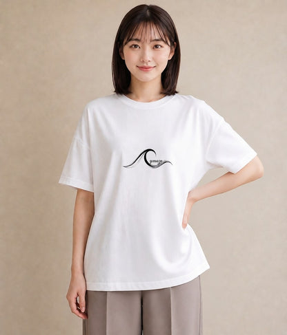 半袖Tシャツ レディース 紙の船 水辺 ナチュラル アンティーク イラスト シック 週末コーデ 敬老の日 白T