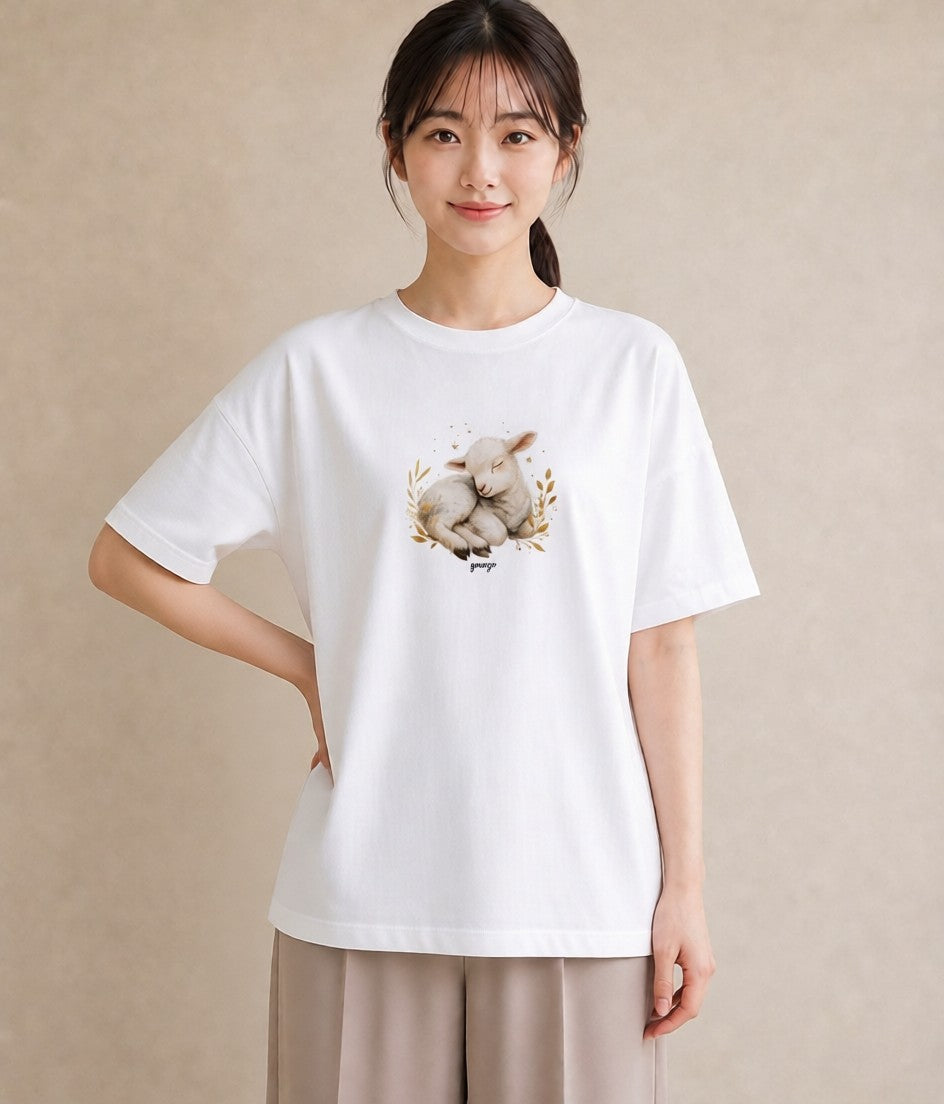 グラフィックTシャツ レディース 牡羊座 星空 宇宙 イラスト ラフカジュアル 女子会 お揃い 白T