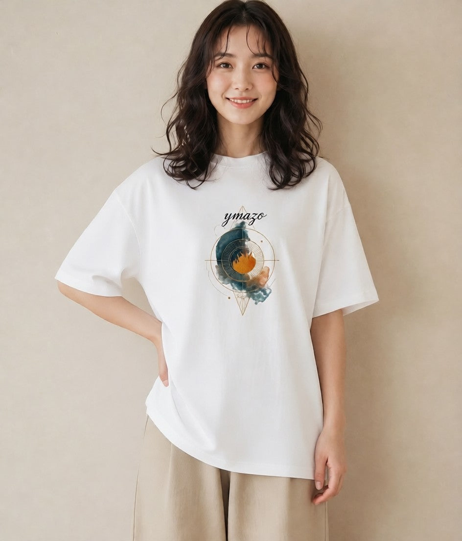 プリントTシャツ レディース 天秤座 星空 宇宙 イラスト ゆるコーデ 姉妹 送別ギフト 白T