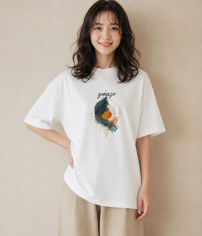 プリントTシャツ レディース 天秤座 星空 宇宙 イラスト ゆるコーデ 姉妹 送別ギフト 白T