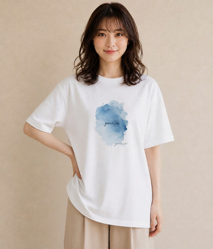 グラフィックTシャツ レディース 雨上がりの小道 雨上がり 小道 ナチュラル アンティーク イラスト ヴィンテージ風 買い物 夏コーデ 白T