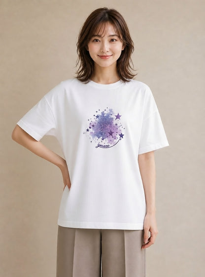 グラフィックTシャツ レディース 牡羊座 星空 宇宙 イラスト ポップ デート 帰省 白T
