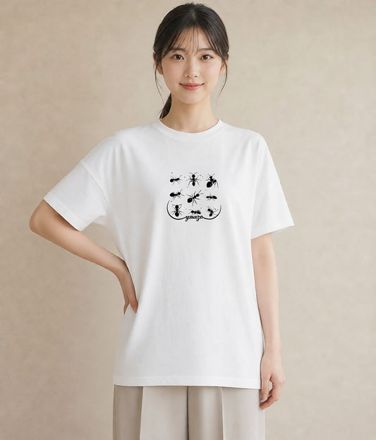 Tシャツ レディース アリ 昆虫 虫 イラスト 可愛い 女性 旅行用 白T