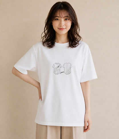 デザインTシャツ レディース レースハンカチ レース ハンカチ ナチュラル アンティーク イラスト ガーリー 綿100 デート 白T