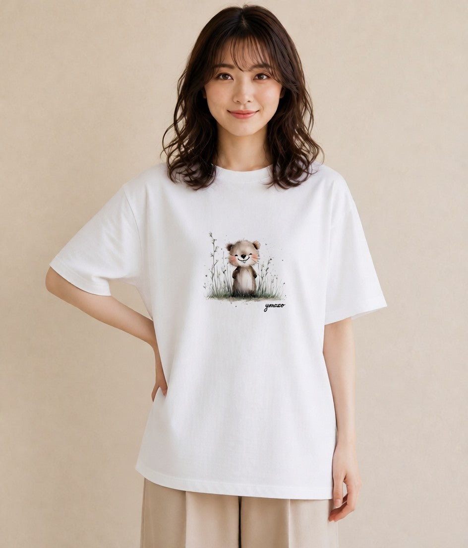 デザインTシャツ レディース ロボロフスキー ペット 動物 イラスト 韓国風 おしゃれギフト 社会人 白T