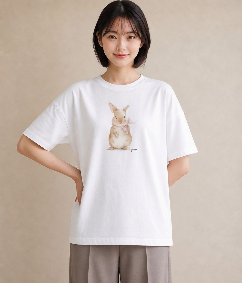 Tシャツ レディース ホーランドロップ ペット 動物 イラスト カフェコーデ デート 帰省 白T
