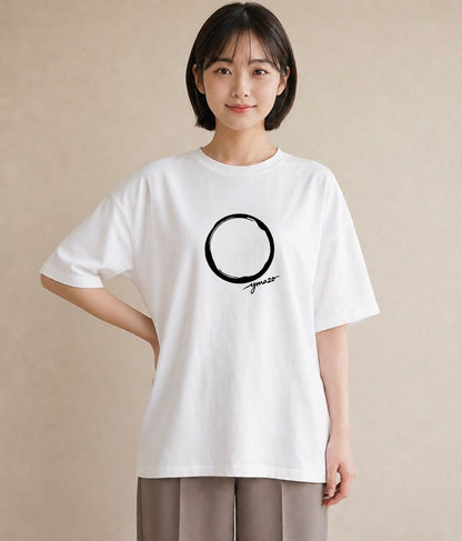 グラフィックTシャツ レディース 手鏡 アンティーク レトロ ナチュラル イラスト シック 春服 ミセス 白T