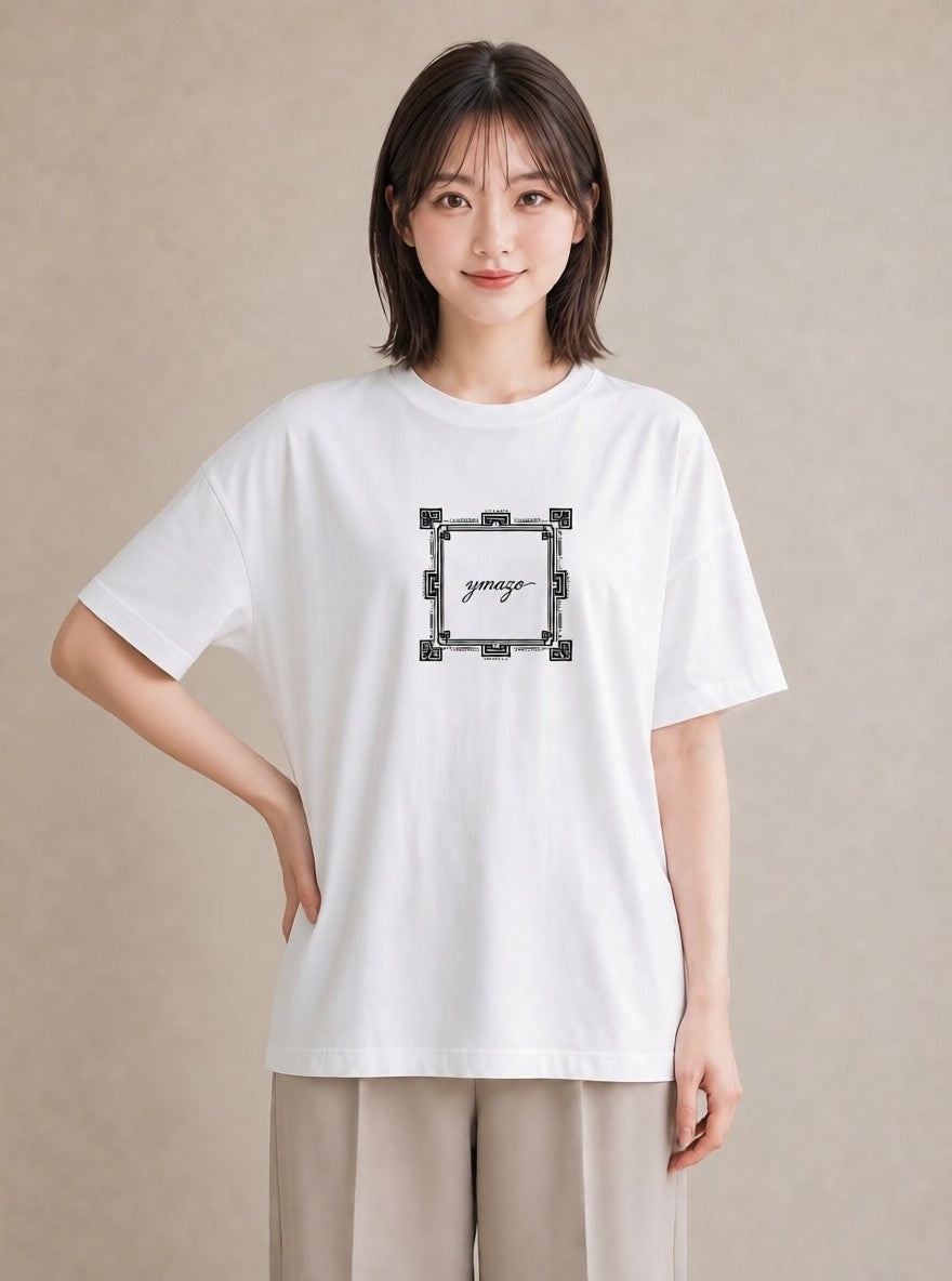 デザインTシャツ レディース レースハンカチ レース ハンカチ ナチュラル アンティーク イラスト ラフカジュアル レイヤード 友達ギフト 白T
