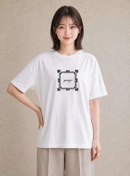 デザインTシャツ レディース レースハンカチ レース ハンカチ ナチュラル アンティーク イラスト ラフカジュアル レイヤード 友達ギフト 白T