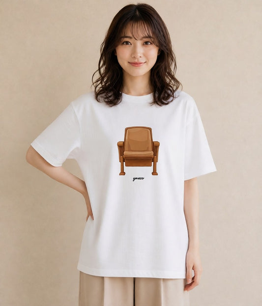 グラフィックTシャツ レディース 窓辺の椅子 窓辺 椅子 ナチュラル アンティーク イラスト 社会人 女性 白T