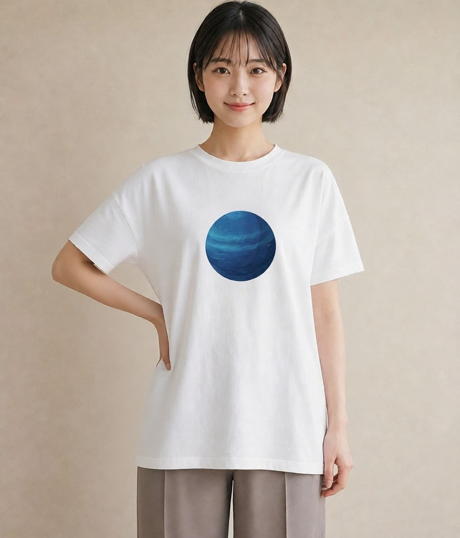 グラフィックTシャツ レディース 地球 星空 宇宙 イラスト ホワイトデー 春服 白T
