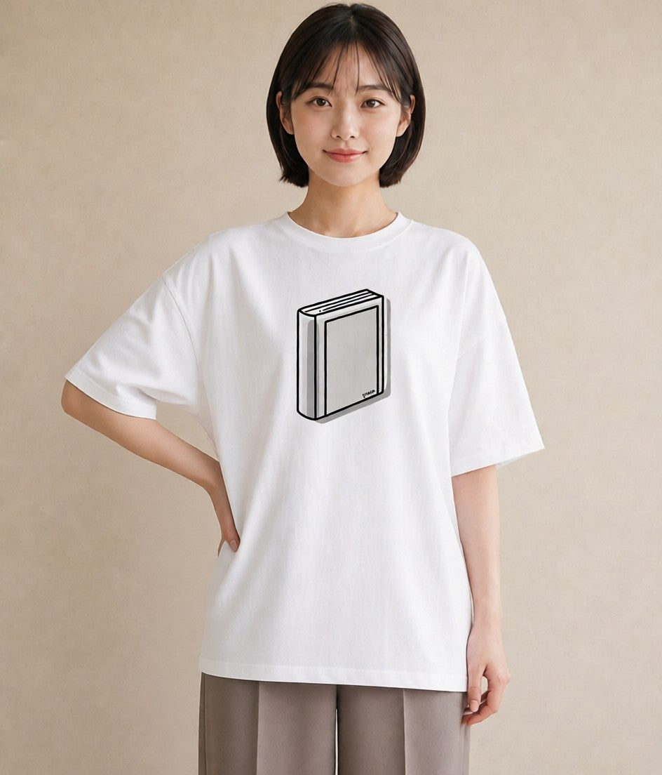 Tシャツ レディース 本 読書 ブック イラスト 休日コーデ ギフト 母の日 白T