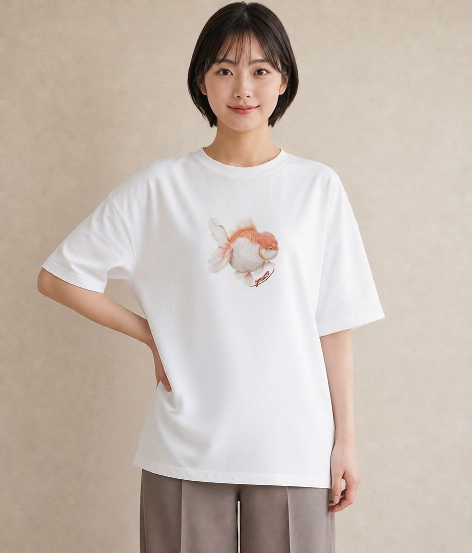 半袖Tシャツ レディース カクレクマノミ 海の生き物 海 イラスト 普段使い 公園 ママ 白T