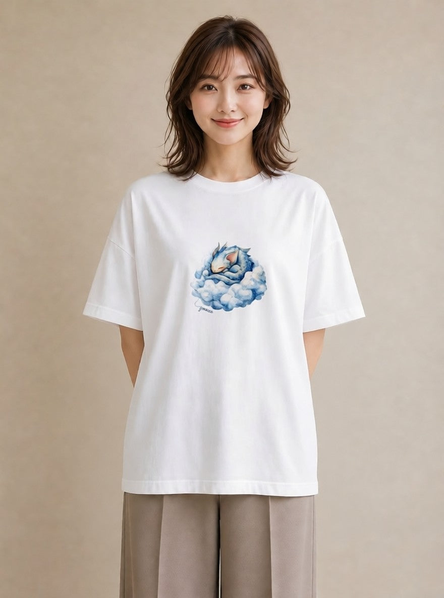 Tシャツ レディース イルカ 海の生き物 海 イラスト モード 在宅 公園 白T
