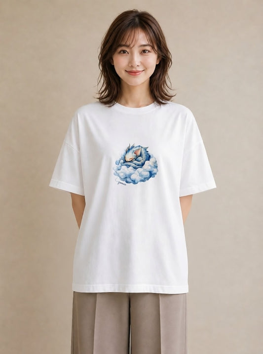 Tシャツ レディース イルカ 海の生き物 海 イラスト モード 在宅 公園 白T
