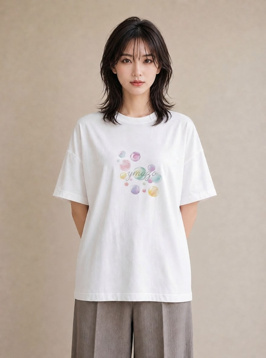 Tシャツ レディース 風鈴 ガラス 夏 ナチュラル アンティーク イラスト ユニーク 海 カフェ巡り 白T