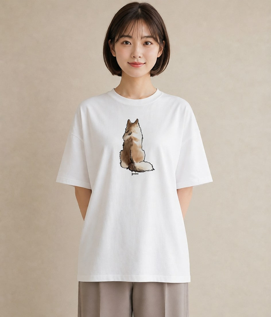 グラフィックTシャツ レディース 猫 ねこ イラスト ヴィンテージ風 休日 ペアコーデ 白T