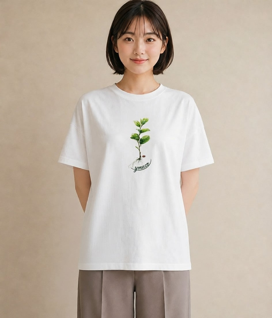 Tシャツ レディース てんとう虫 昆虫 虫 イラスト ボタニカル ルームウェア ギフト 白T