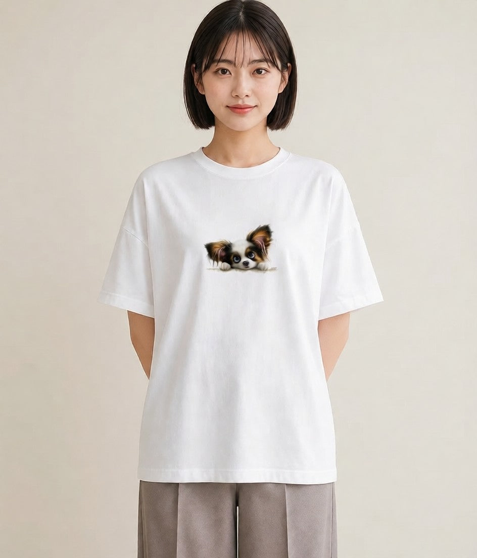 プリントTシャツ レディース わんこ 犬 いぬ イラスト ポップ 親子 20代 白T