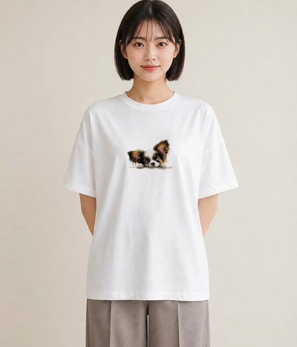 プリントTシャツ レディース わんこ 犬 いぬ イラスト ポップ 親子 20代 白T