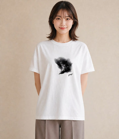 プリントTシャツ レディース 牡羊座 星空 宇宙 イラスト 旅行コーデ 送別ギフト 通勤 白T