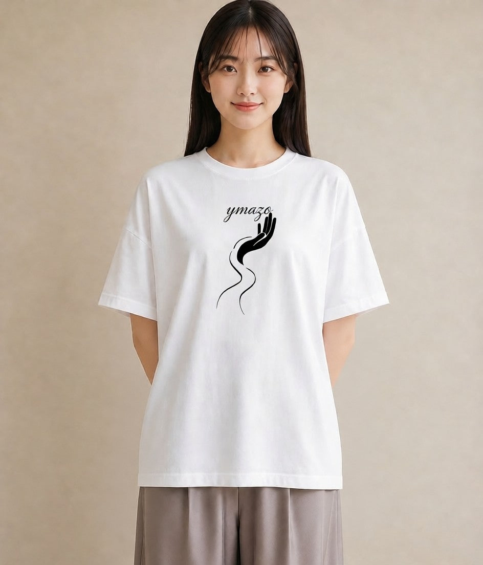 プリントTシャツ レディース 手鏡 アンティーク レトロ ナチュラル イラスト ガーリー お出かけ 普段着 白T