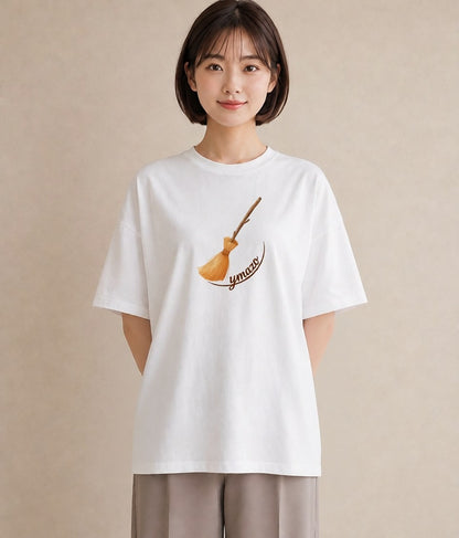 Tシャツ レディース 手鏡 アンティーク レトロ ナチュラル イラスト 個性的 クリスマス 旅行 白T