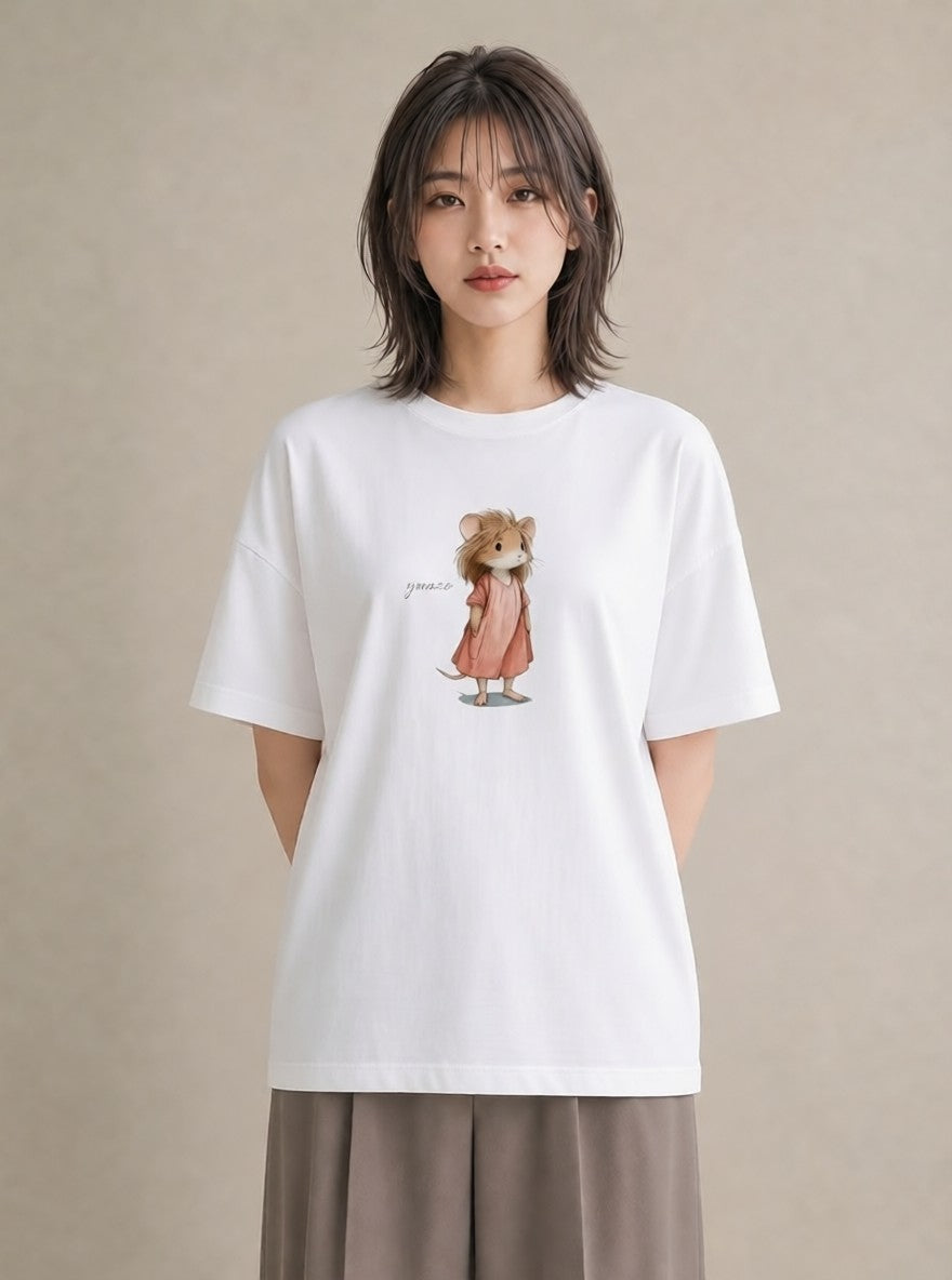 グラフィックTシャツ レディース ロボロフスキー ペット 動物 イラスト ポップ ホワイトデー 春服 白T