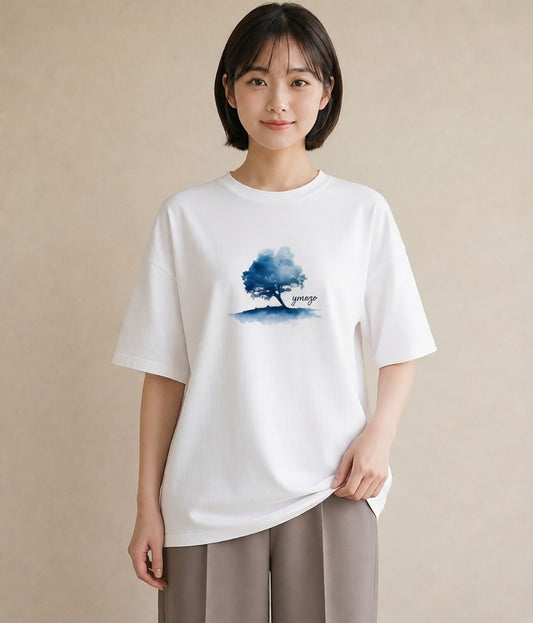 デザインTシャツ レディース 盆栽 植物 ボタニカル イラスト こなれ感 普段着 週末コーデ 白T